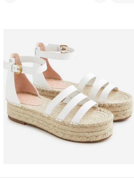 J. Crew Shoes - J. Crew Grace Leather Gladiator Espadrille Sandal 9/9.5